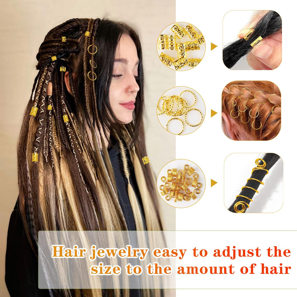 Belinreli barrettes cheveux or – allure instantanée pour tresses