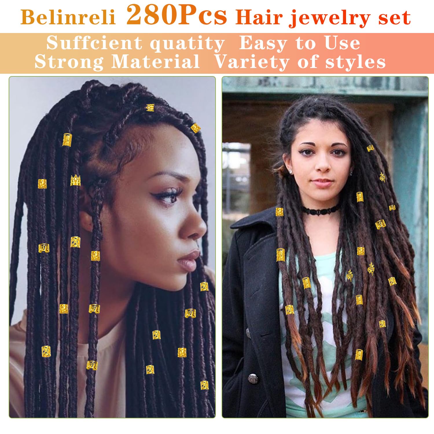 Belinreli bracelets cheveux or – style raffiné pour toutes les occasions