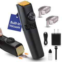 Bell+Howell Vacutrim réglage 20 longueurs illustré pour un rasage précis sans gardes multiples