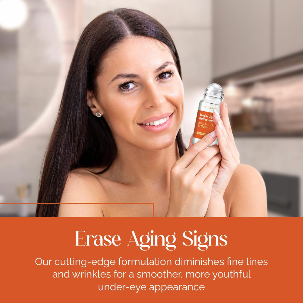 Bella Beauty Vitamine C Roller – texture légère et absorption rapide sous les yeux.