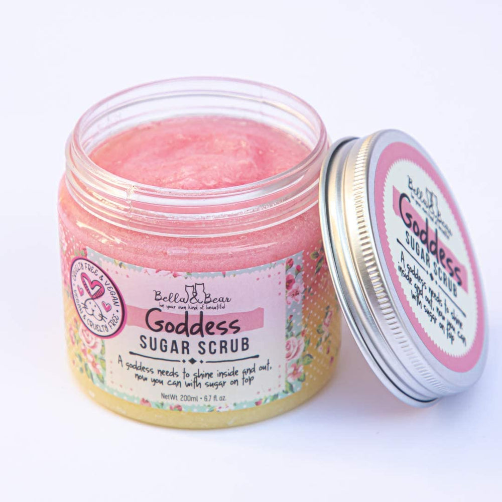 Ingrédients végétaliens du Gommage Sucre Déesse qui respecte la peau.