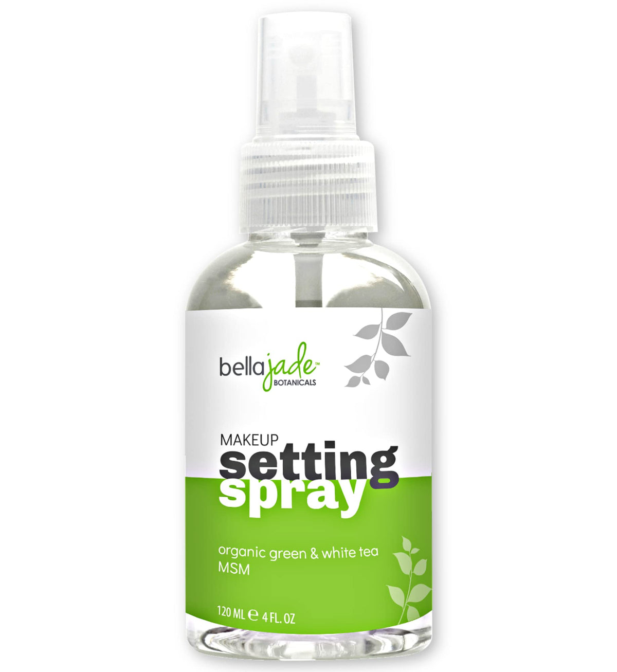 Bella Jade makeup setting spray bottle delivering a long-lasting dewy finish.