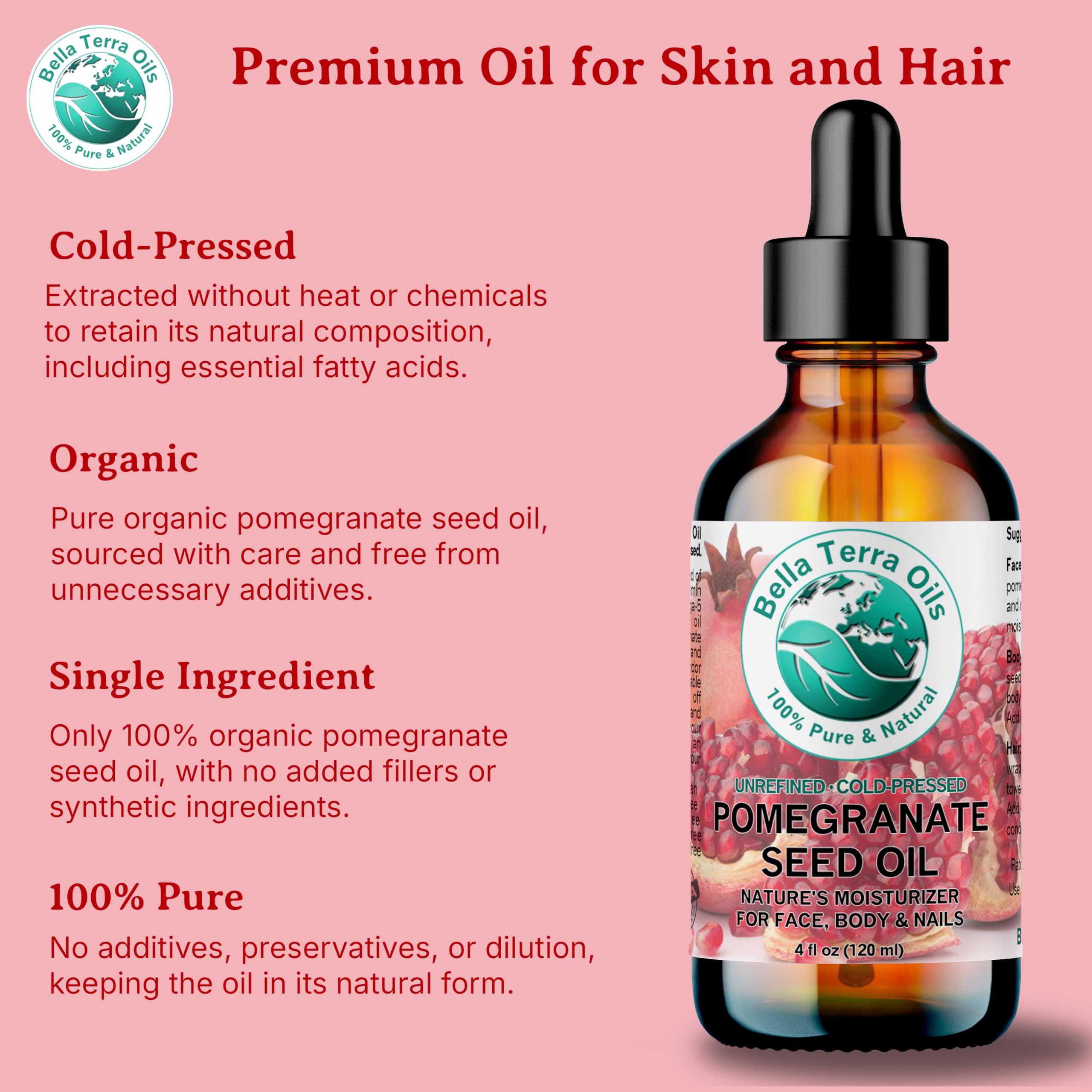Ingrédient unique par Bella Terra Oils pour une routine soin minimaliste.