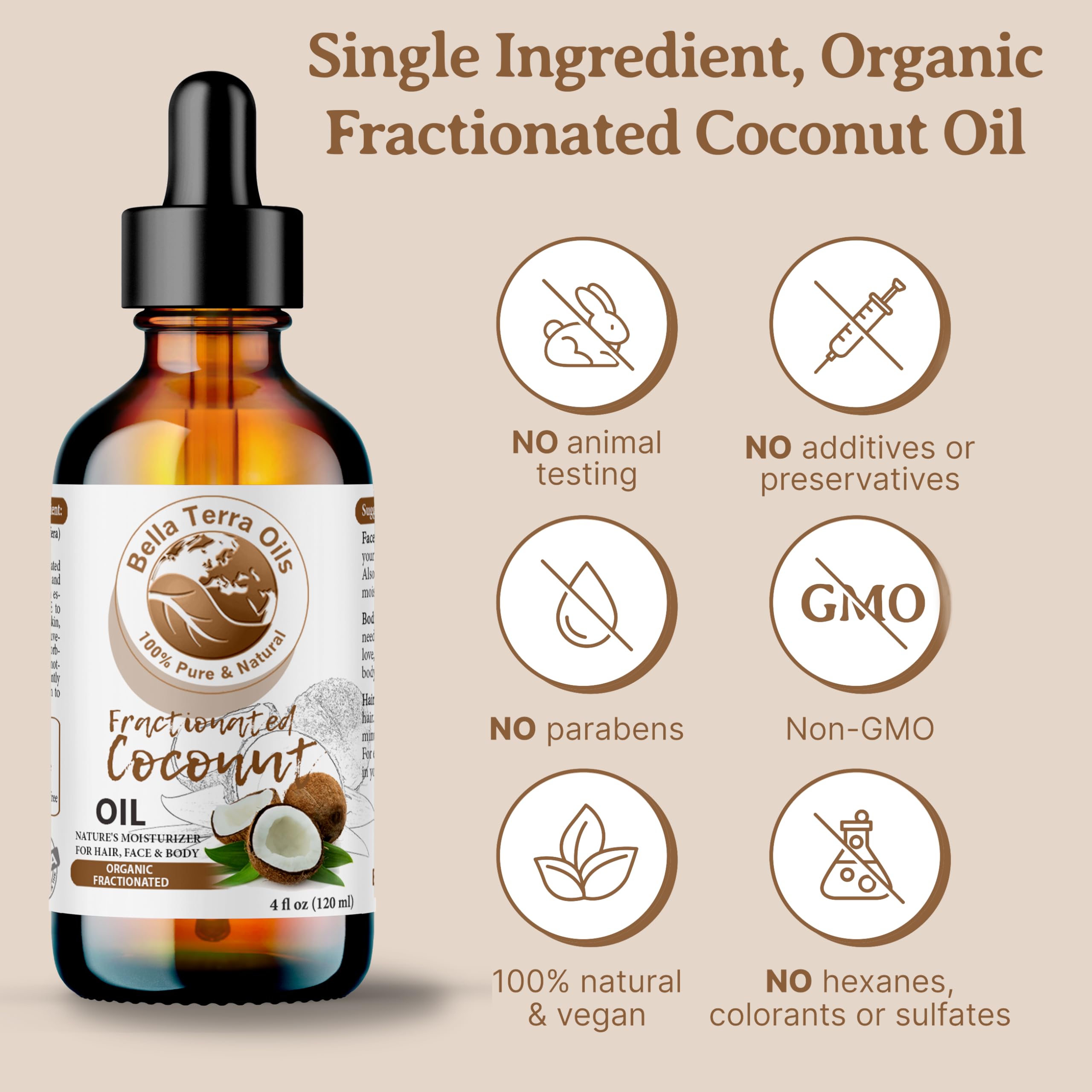 Bella Terra Oils face massage oil emphasizes gentle, spa-like facial care.