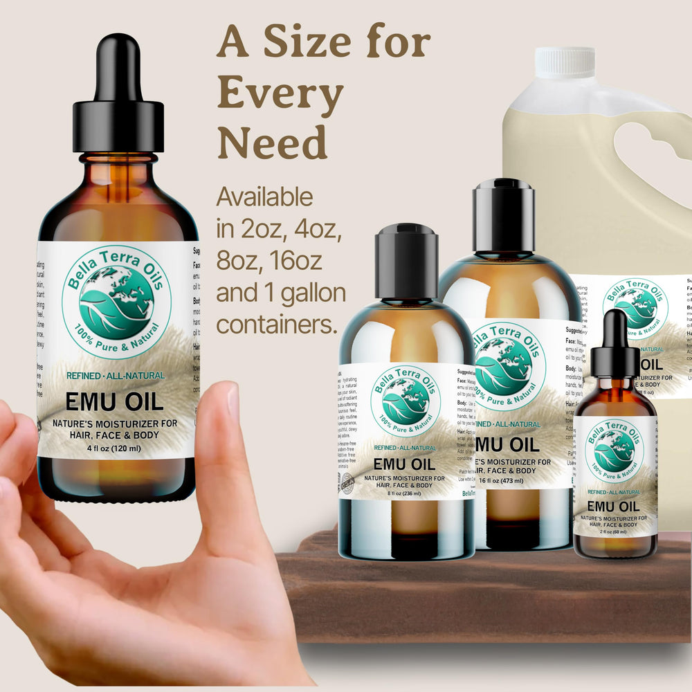 Routine beauté avec Bella Terra Oils Huile Emu, soin naturel et facile.