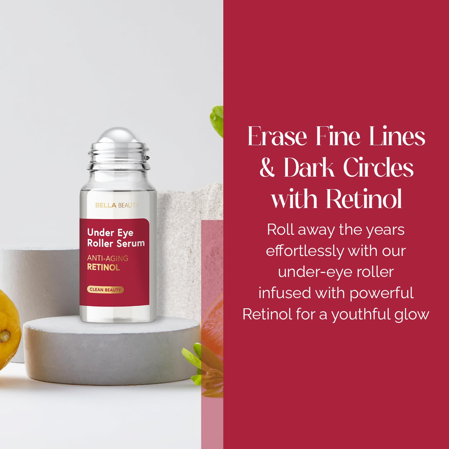 Bella Beauty Roll-On Yeux Frais, texture légère pour le contour des yeux