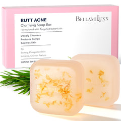 BellamiLuxx savon corps acne-tea-tree purifie les zones sujettes à l'acné.