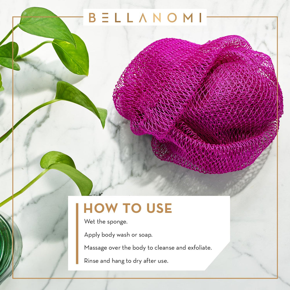Éponge Bellanomi au maillage traditionnel, green émeraude et usage quotidien.