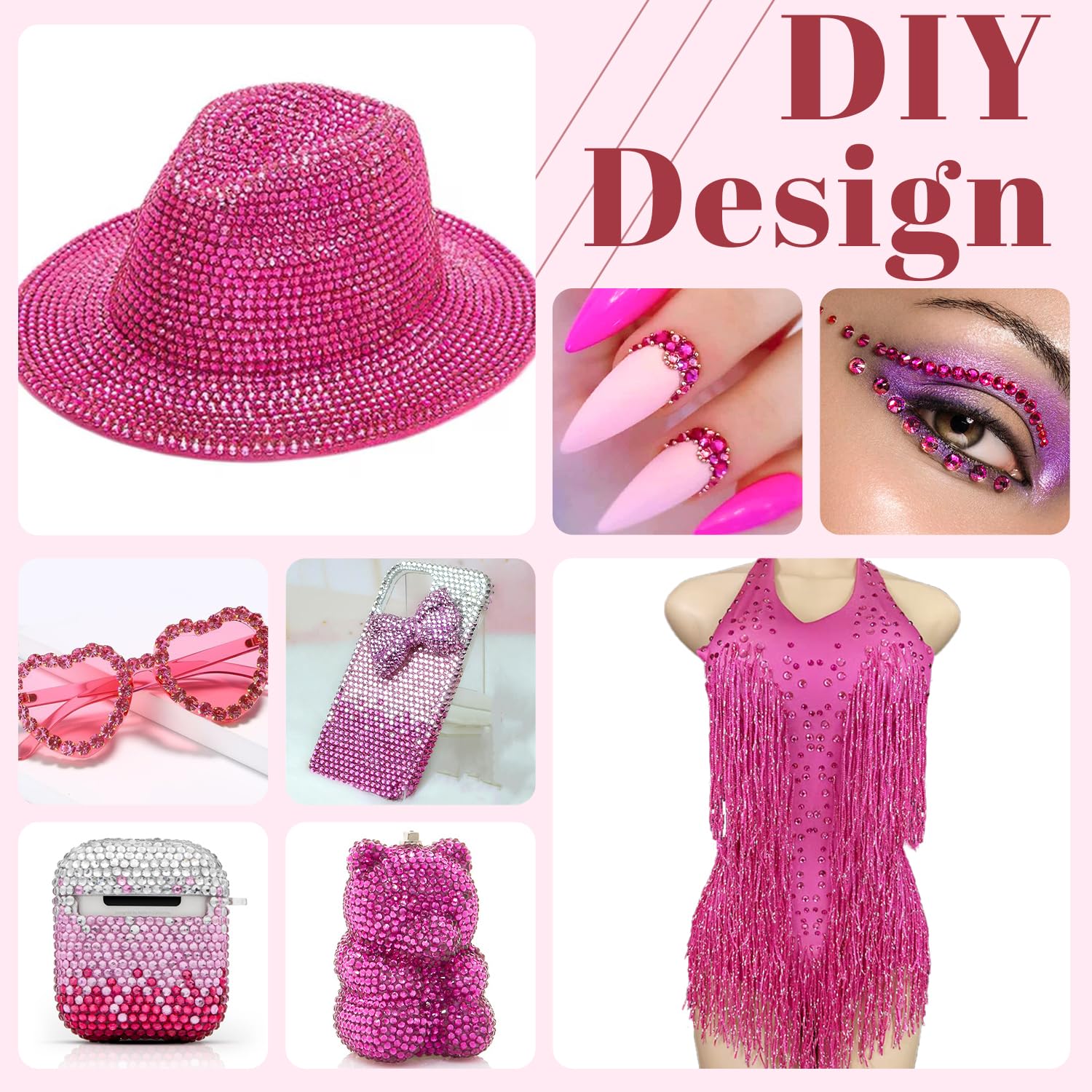 BELLEBOOST accessoires d'artisanat rose fluo, parfaits pour designs colorés et créations expressives.