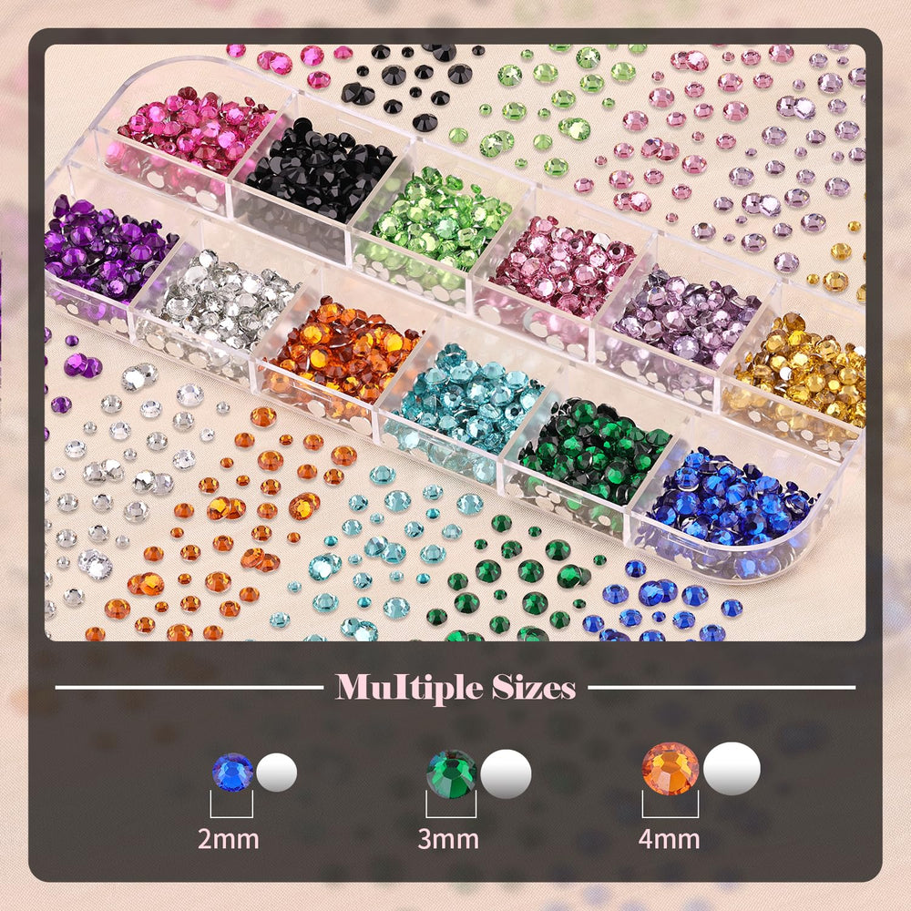 BELLEBOOST perles verre AB et transparent blanc pour des décorations brillantes.