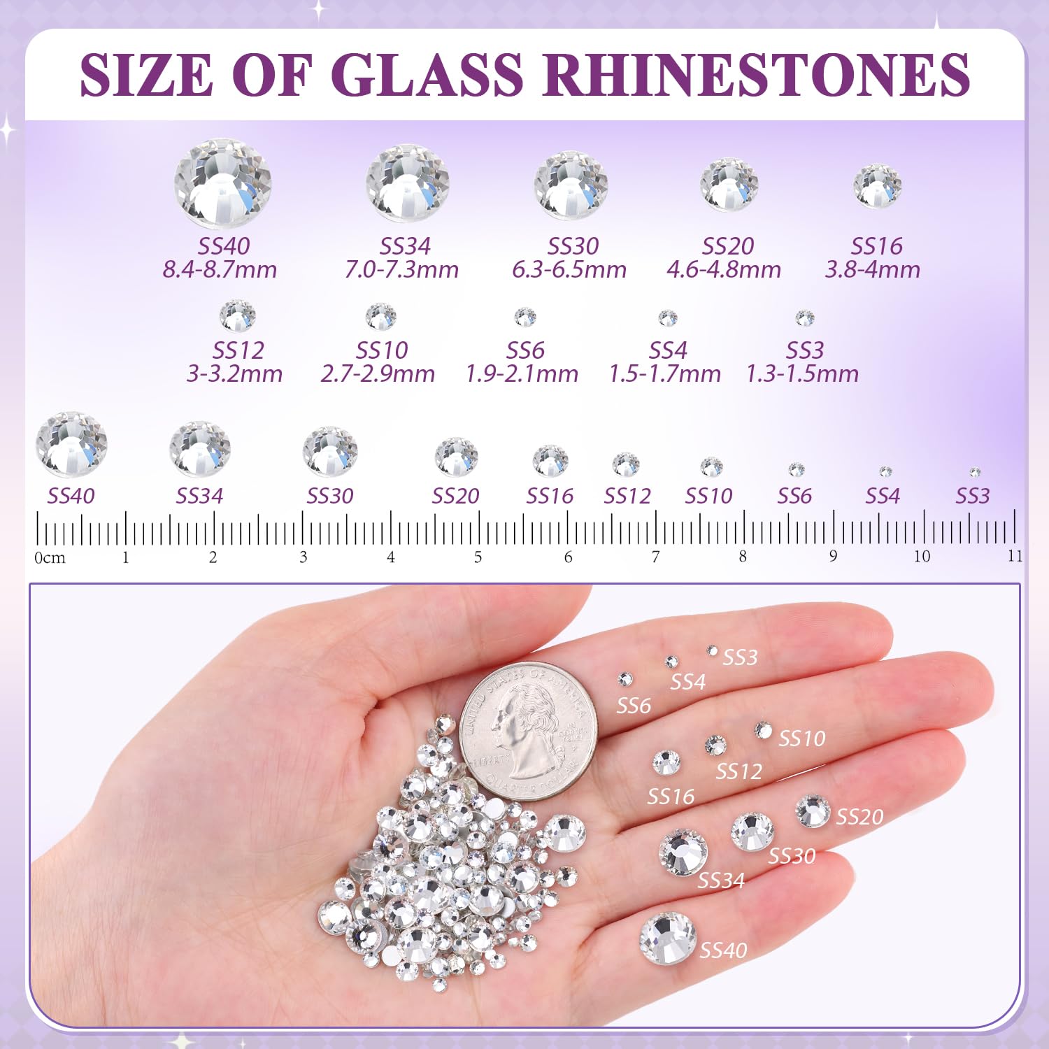 BELLEBOOST Gemmes cristal transparentes – brillance fidèle pour artisanat et customisation