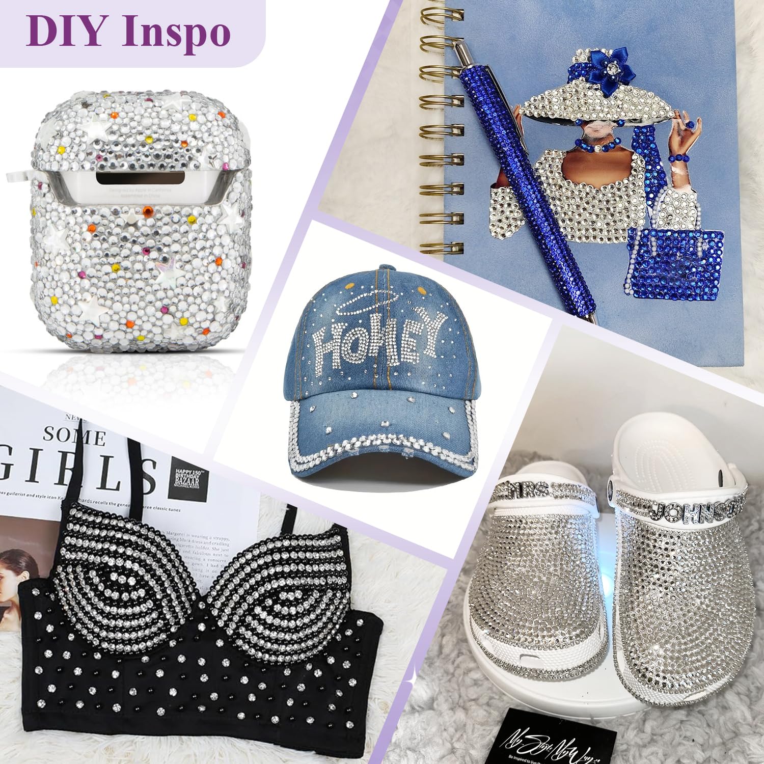 BELLEBOOST Gemmes verre brillantes transparentes – décorations bijoux et nail art