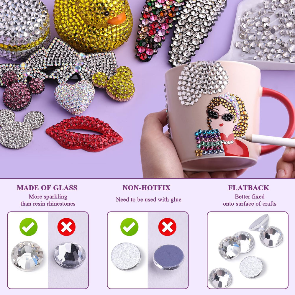 BELLEBOOST Paillettes cristal dos plat – embellissez surfaces et accessoires