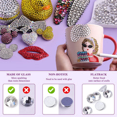 BELLEBOOST Paillettes cristal dos plat – embellissez surfaces et accessoires