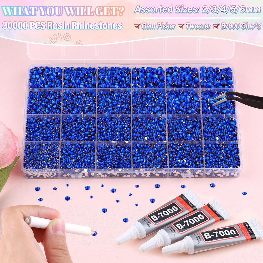 BELLEBOOST outils pince précision pour poser les strass bleu royal.