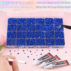 BELLEBOOST outils pince précision pour poser les strass bleu royal.