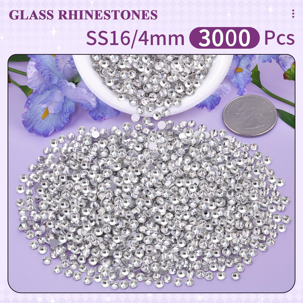 BELLEBOOST Strass verre transparent – reflets vifs pour ongles et décorations faits maison