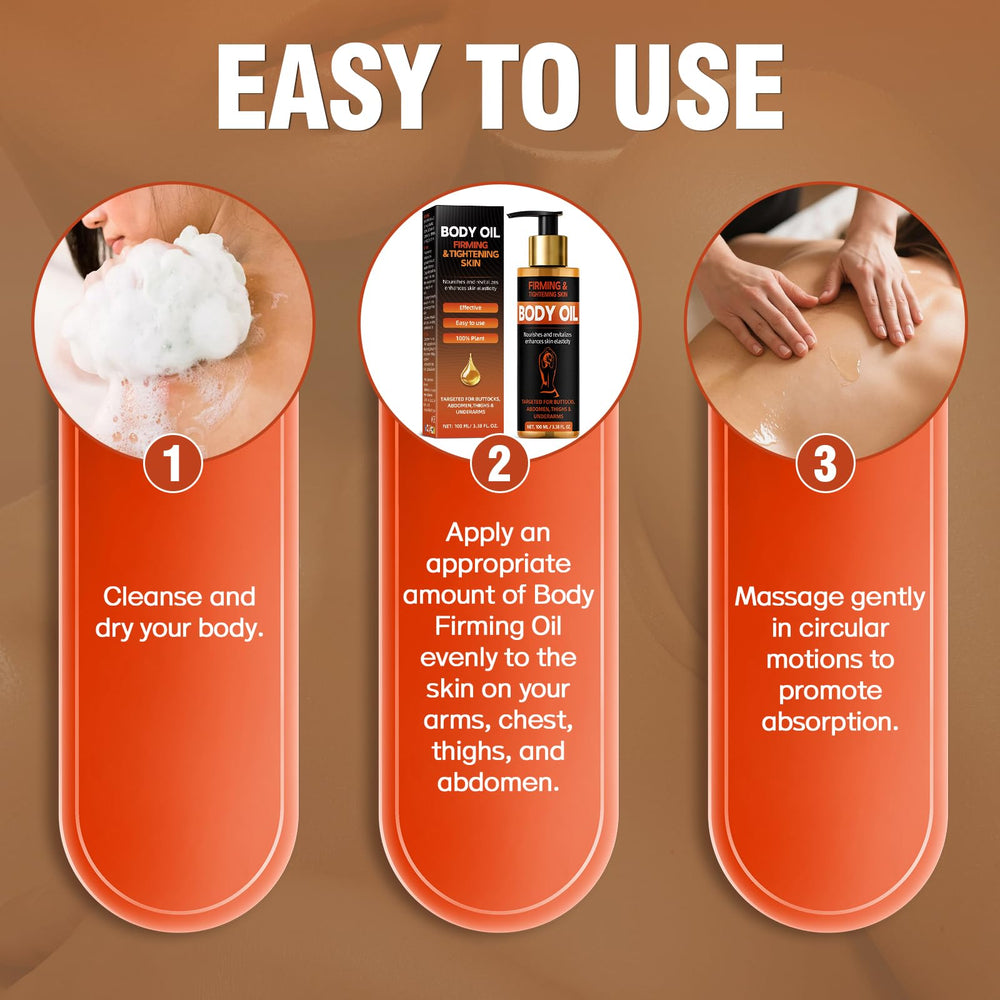 Bellisinno Body Firming Oil bottle in gift-ready packaging.
