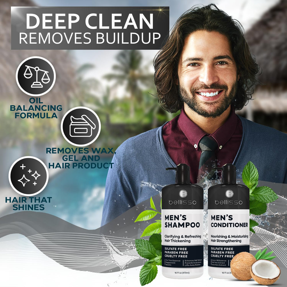 Bellisso Après-shampoing clarifiant en flacon pour des cheveux propres et équilibrés.