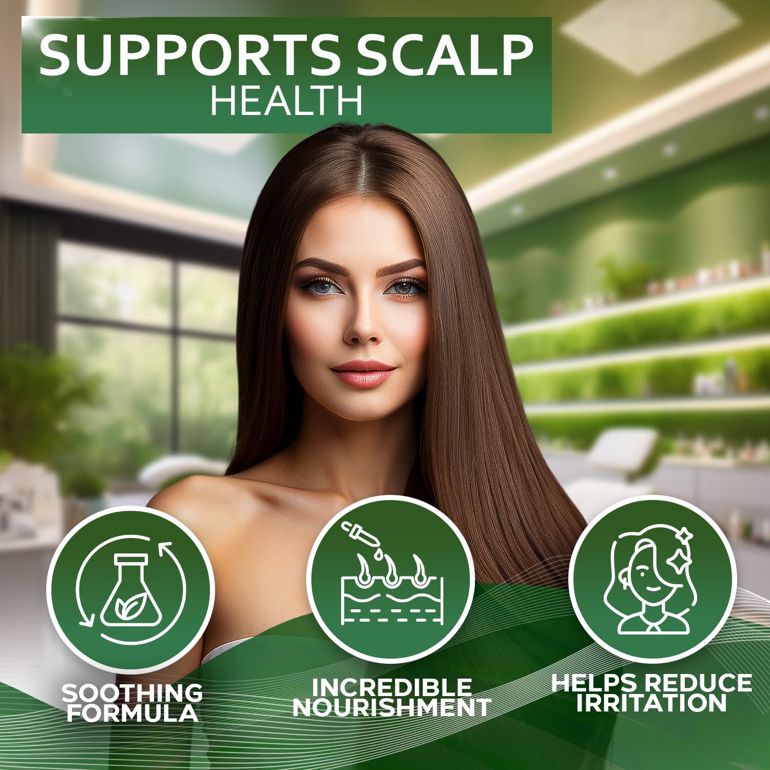Bellisso cheveux plus volumineux après utilisation, apparence dense.