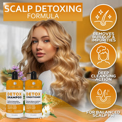 Bellisso Détox Après-Shampoing – bouteille: démêle et apporte douceur après lavage.
