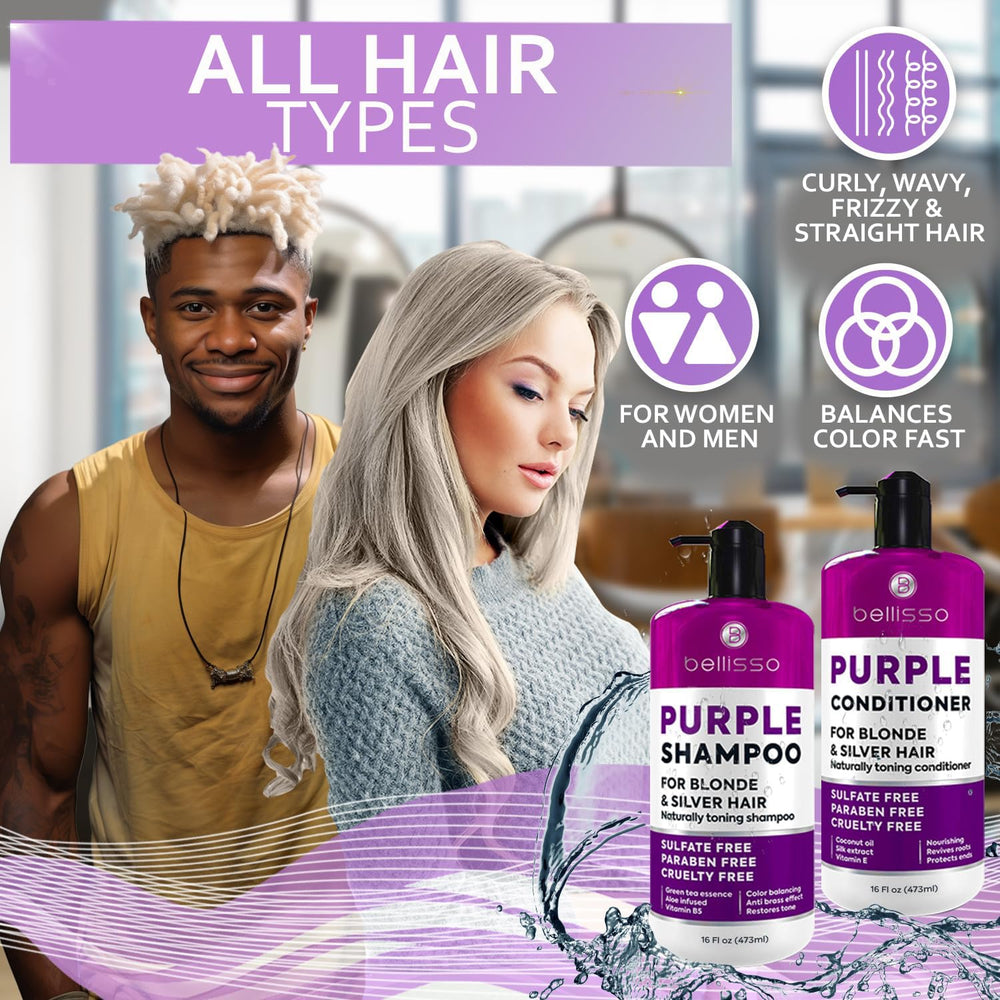 Présentation Bellisso Violet sur présentoir professionnel, sans sulfates