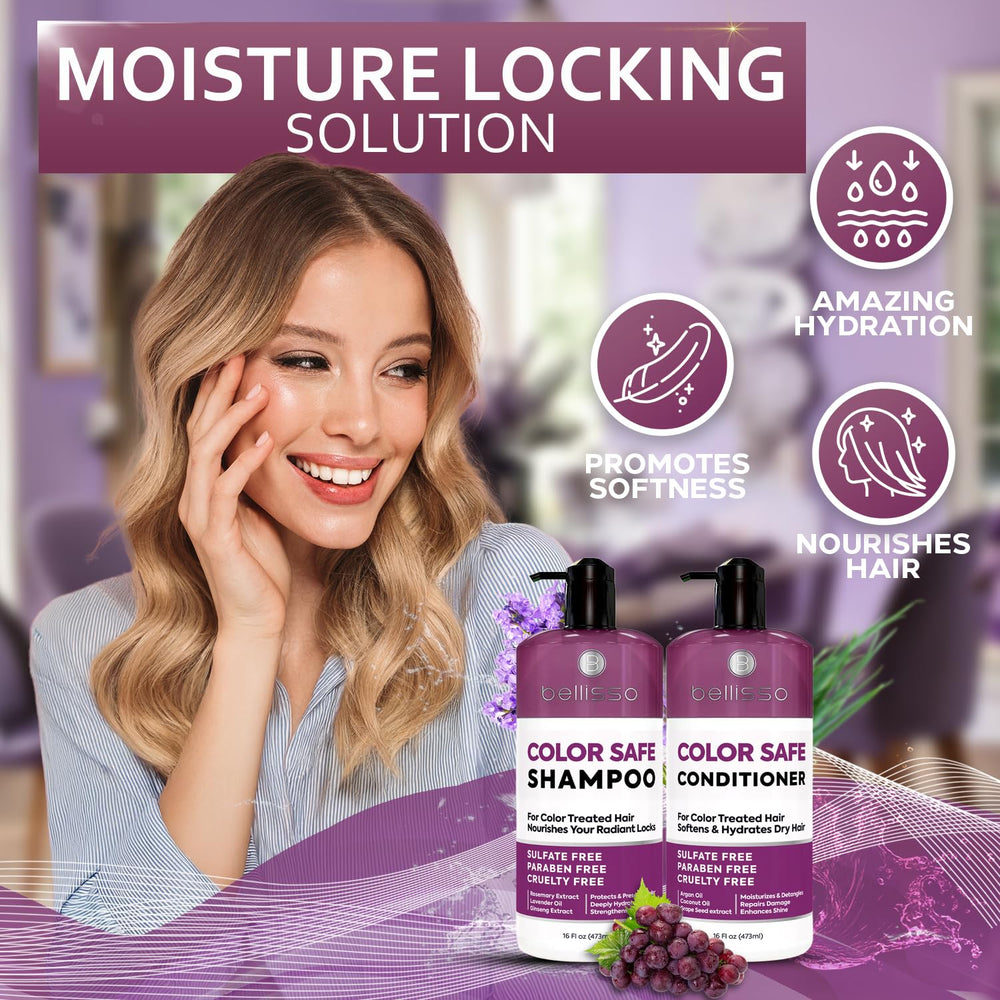 Bellisso formulation romarin-coco-argan, emballage clair, nourrissement profond.