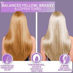 Masque violet Bellisso, neutralisation des reflets jaunes pour une couleur plus harmonieuse.