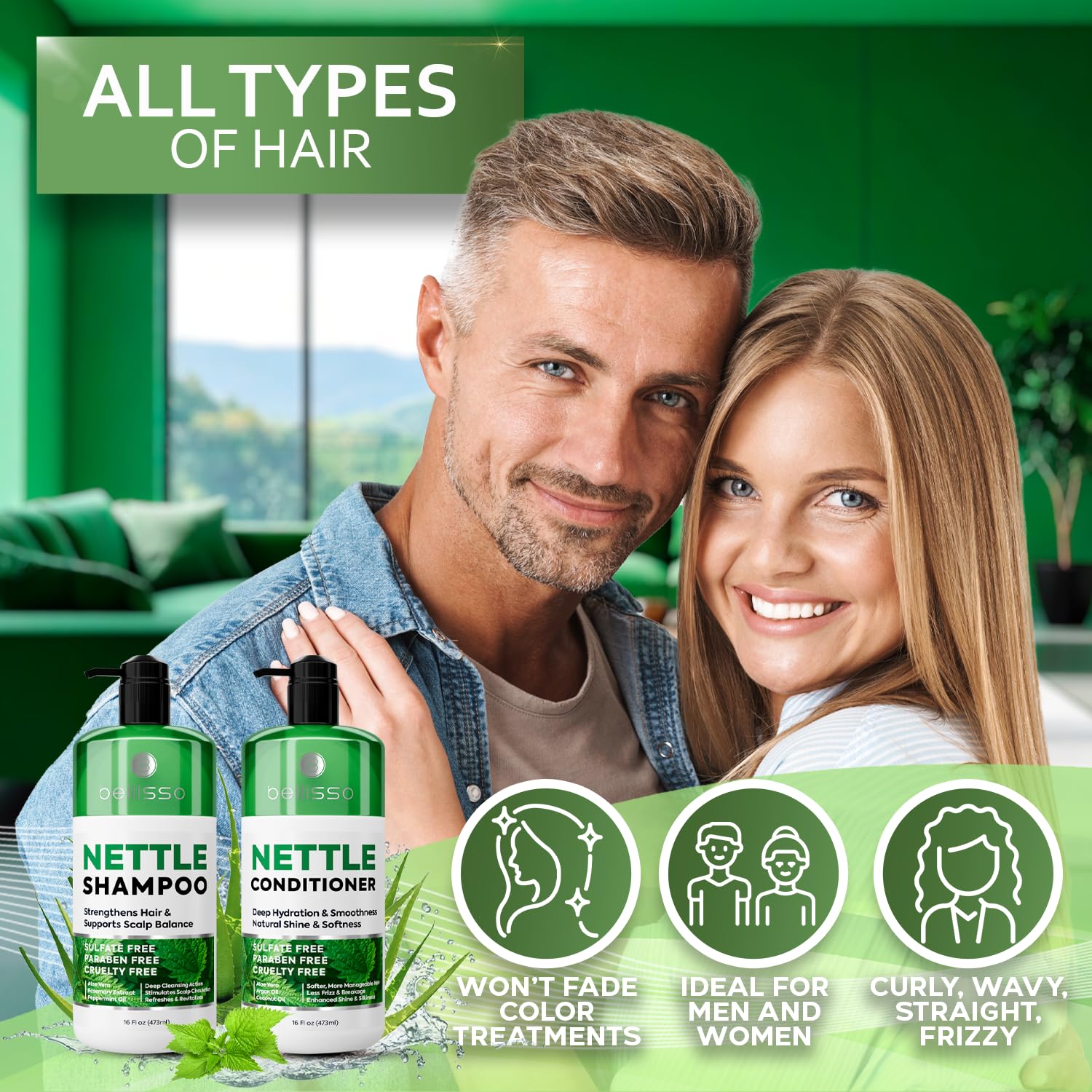 Bellisso Sans Sulfates - étiquette: produit sans sulfates et sans cruauté.