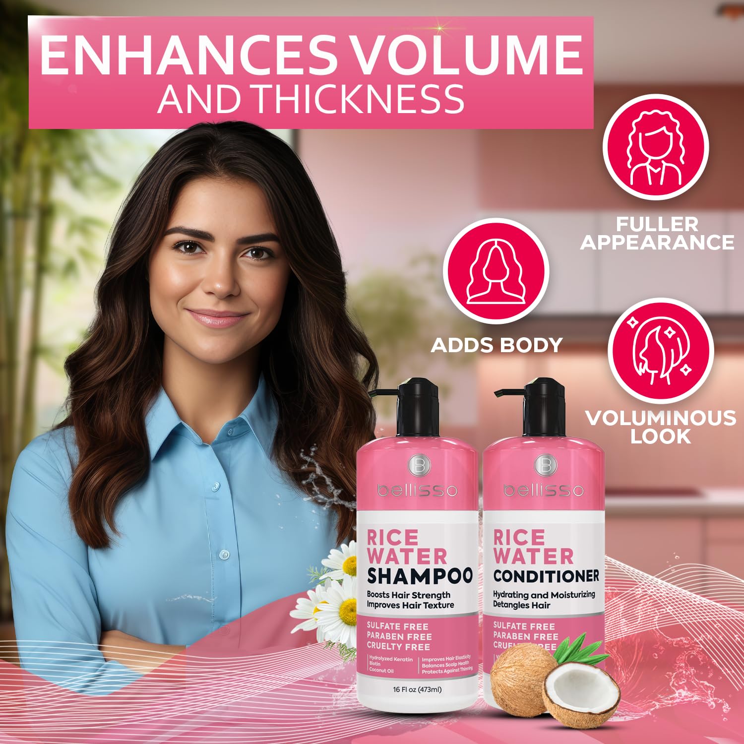 Bellisso Formulation sans sulfates – douceur pour le cuir chevelu.