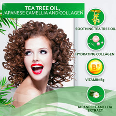 Bellisso Shampoing arbre-à-thé – texture riche purifiant le cuir chevelu et les cheveux.