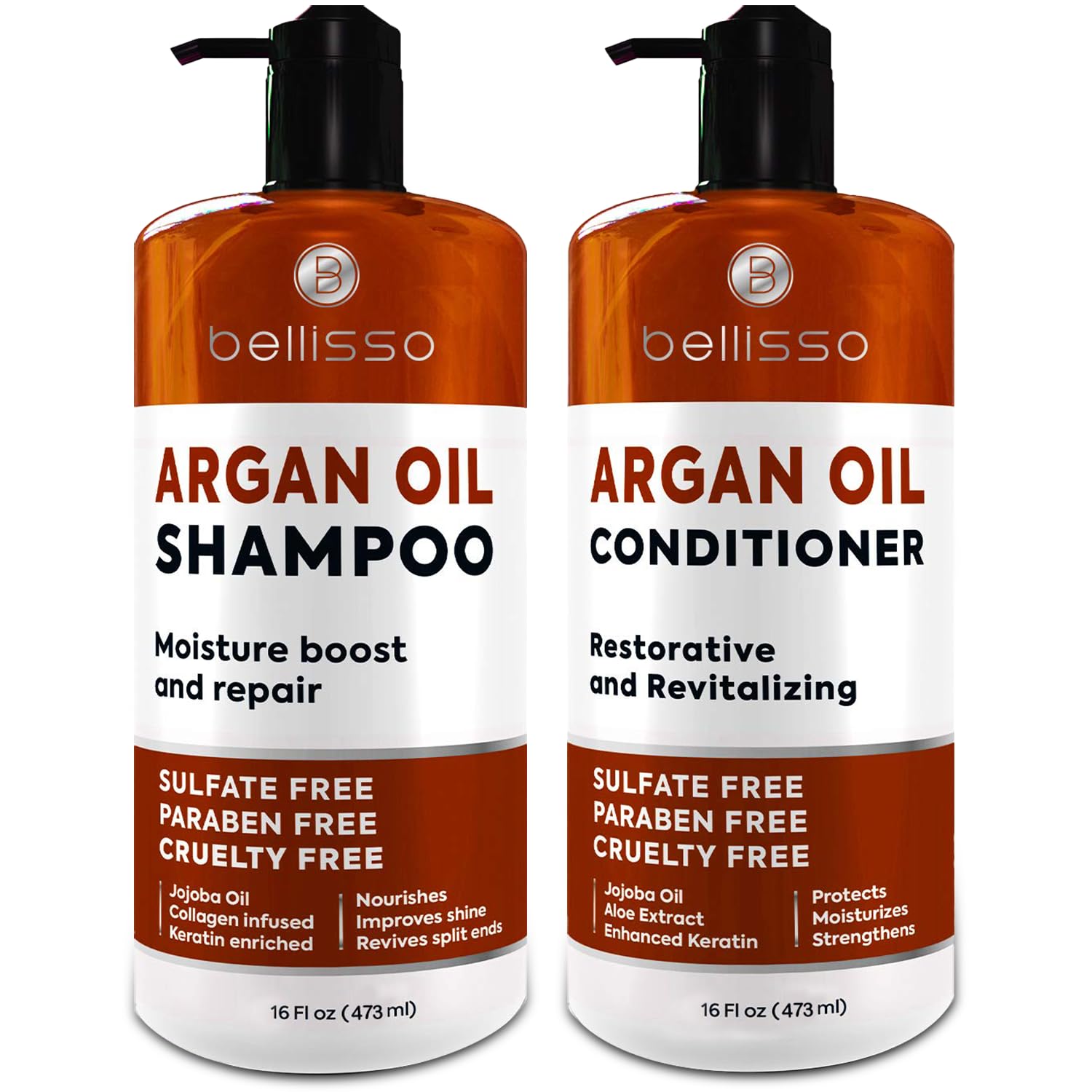 Bellisso Shampoing Argan – flacon, brillance et douceur retrouvées.