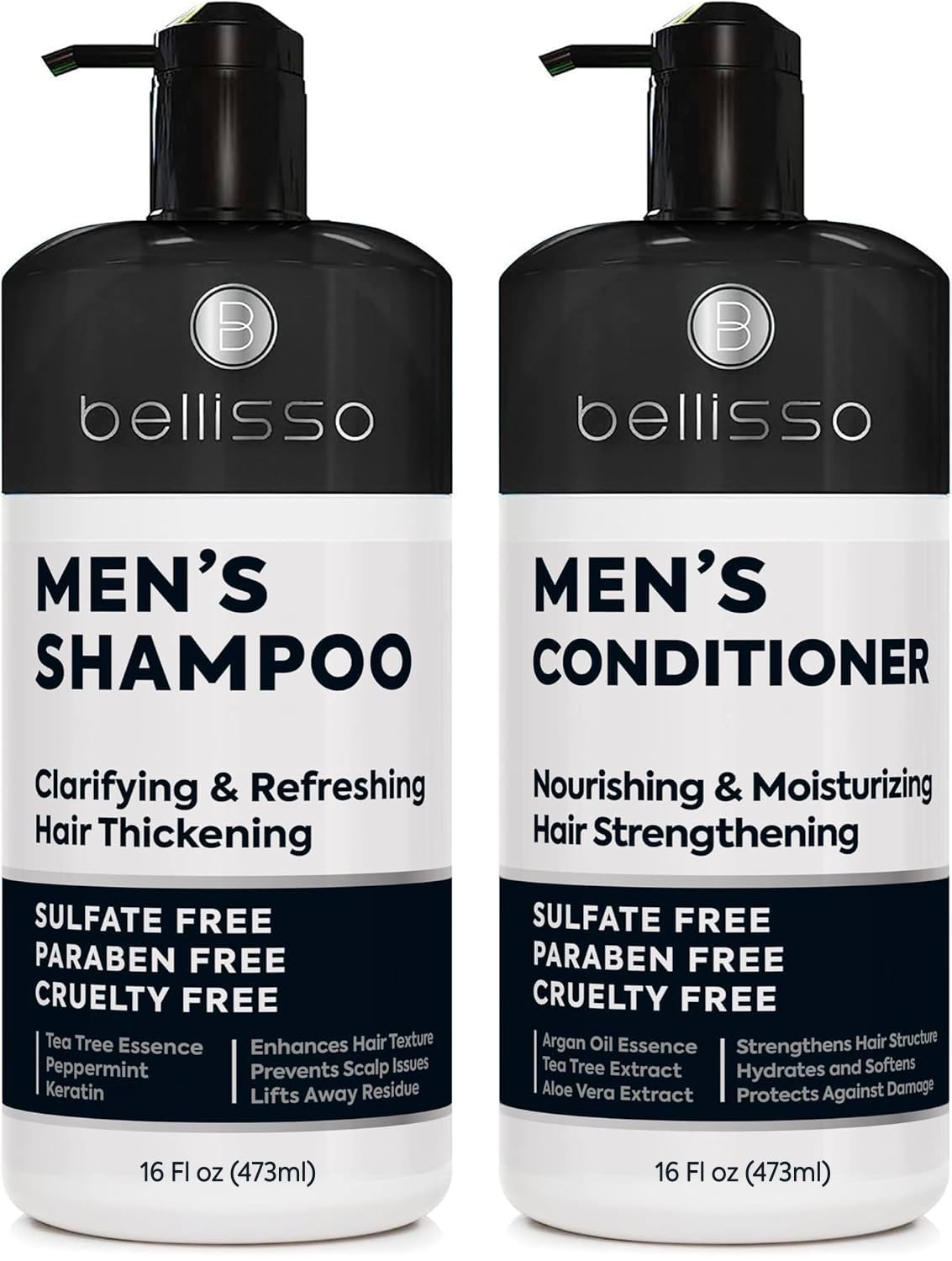Bellisso Shampoing clarifiant en flacon pour éliminer les résidus et laisser les cheveux frais.