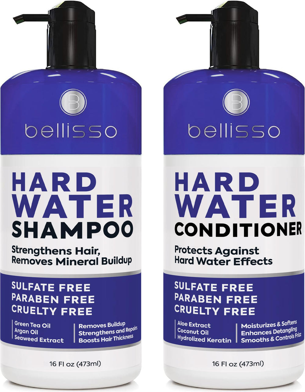 Bellisso Shampoing eau dure purification: élimine les minéraux et redonne la fraîcheur.