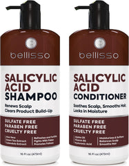 Bellisso shampoing salicylique exfoliant cuir chevelu pour une sensation de fraîcheur