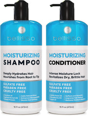 Shampooing Bellisso, bouteille hydratante, hydratation durable dès le premier lavage.