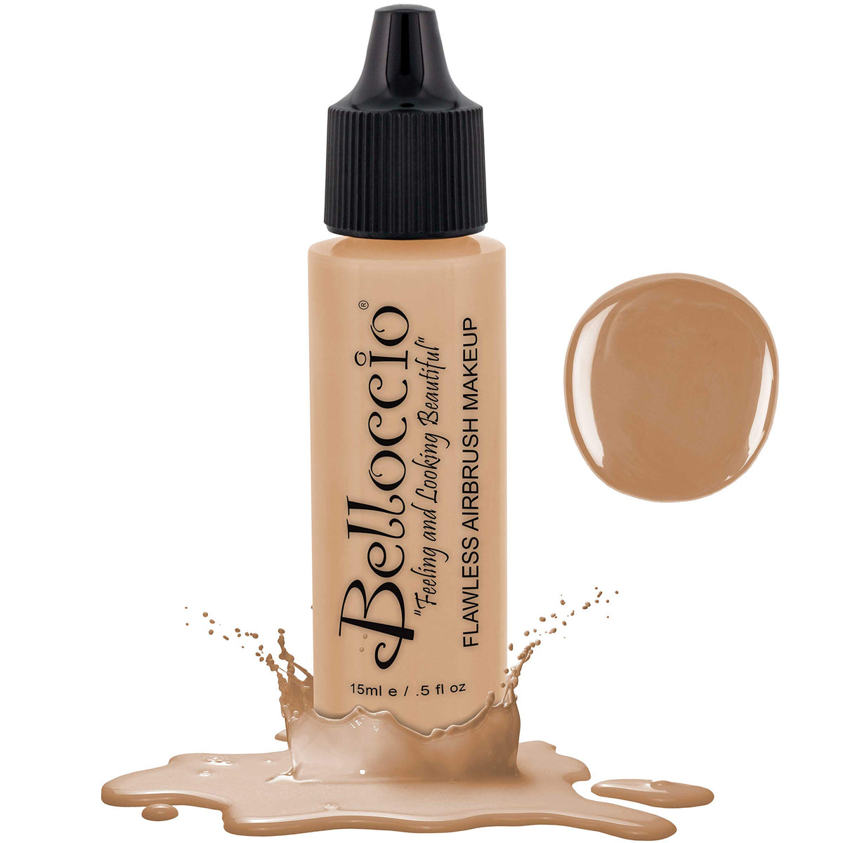 Belloccio Base Airbrush: bouteille Ivory montrant la teinte légère.