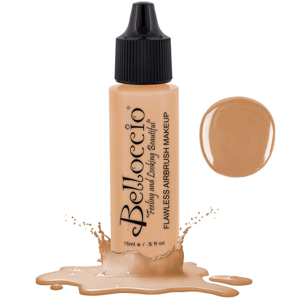 Belloccio fond de teint aérospray – bouteille 0,5 oz prête à l'emploi pour une couvrance naturelle