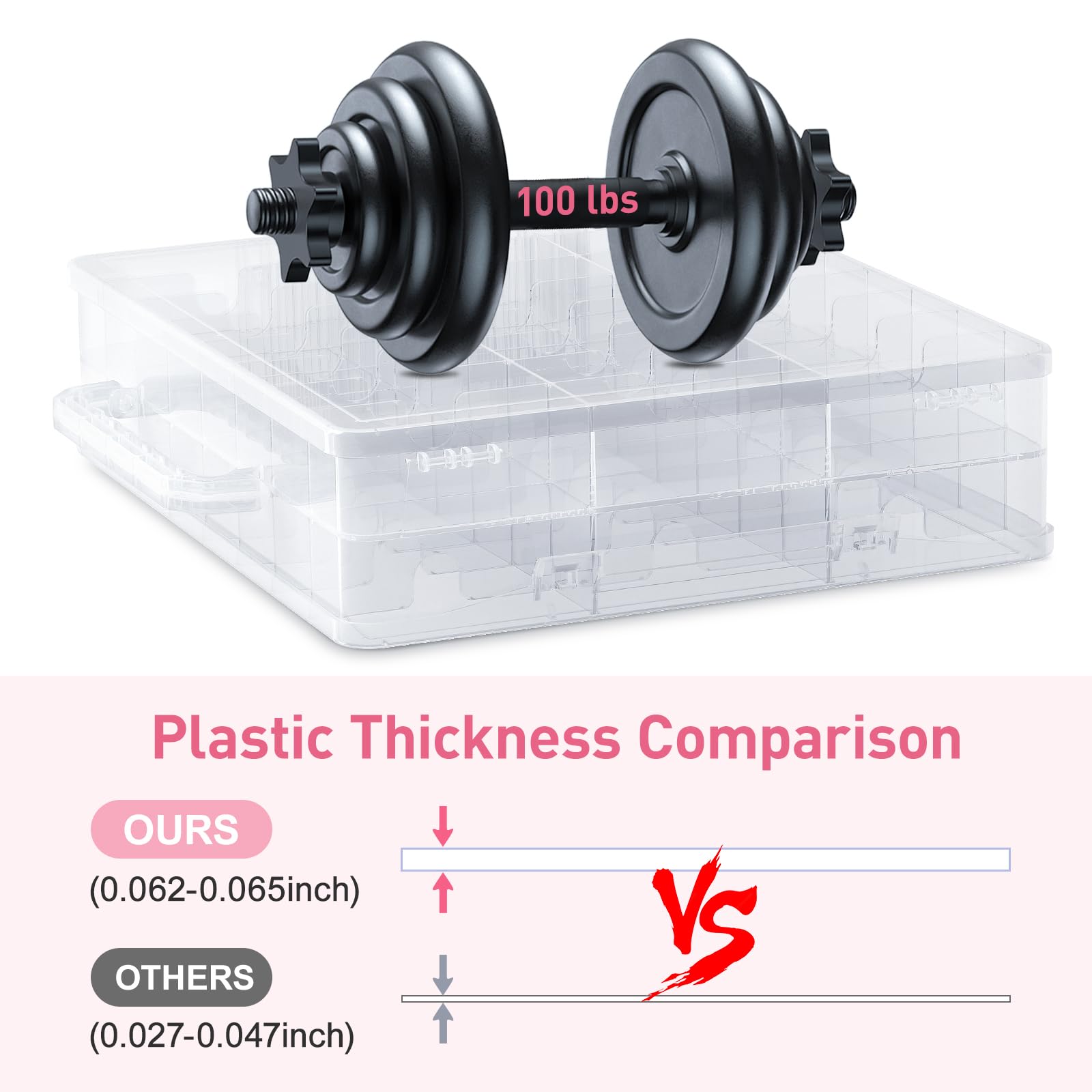 Beloving Organisateur Vernis 48 Flacons – vue arrière pour accéder rapidement aux flacons.