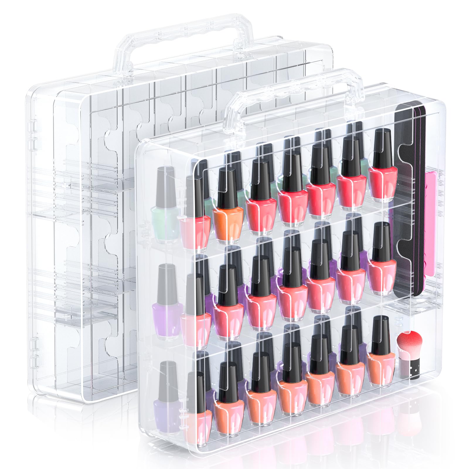 Beloving Organisateur Vernis 48 Flacons – vue avant pour repérer facilement les teintes.