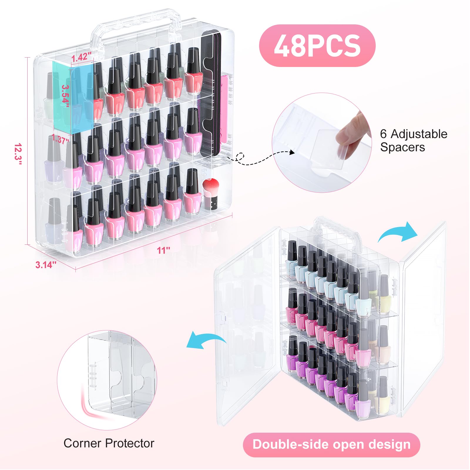Poignée haute Beloving: transport facile de l organiser vernis.