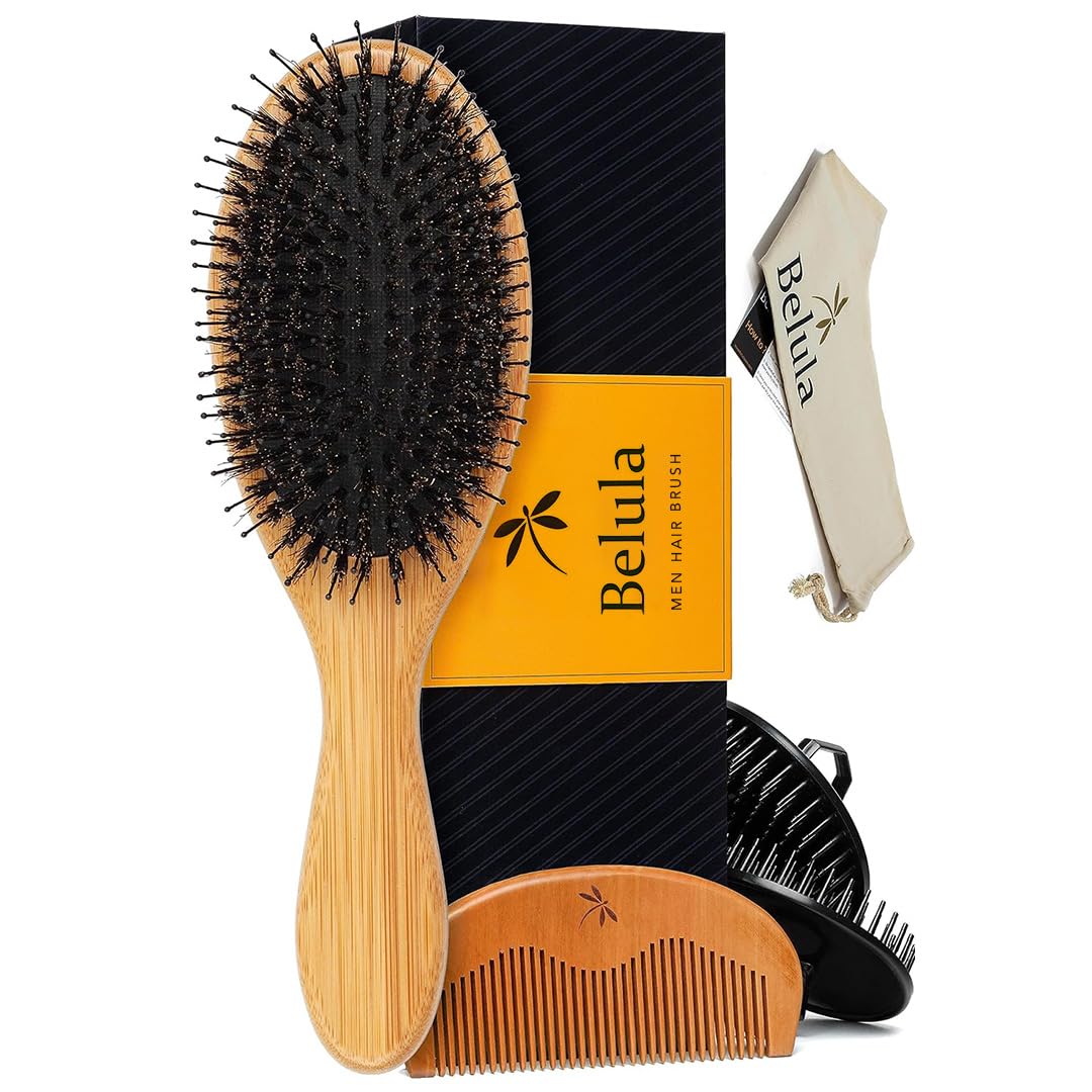 Brosse Belula poils sanglier – brillance naturelle des cheveux