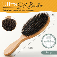 Peigne en bois Belula pour démêler sans casser les cheveux fins.