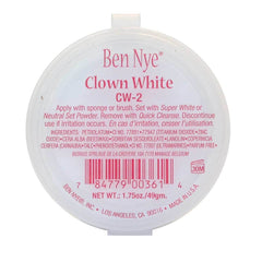 Maquillage Ben Nye Blanc Clown, application satinée pour un teint homogène et durable.