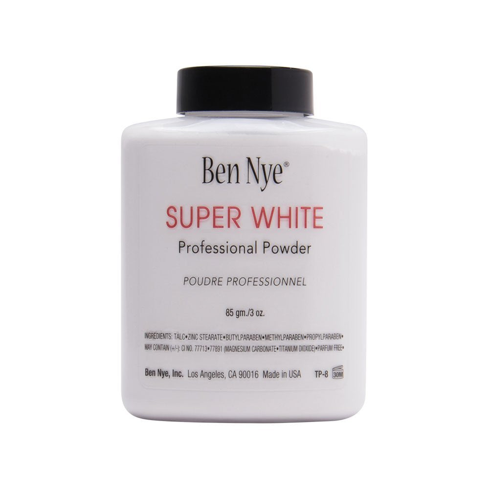 Poudre visage blanche Ben Nye translucide pour fixation légère et veloutée