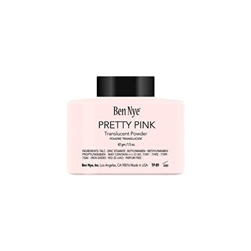 Ben Nye Poudre Visage Rose Application: idéale pour fixer le maquillage et obtenir un éclat délicat.