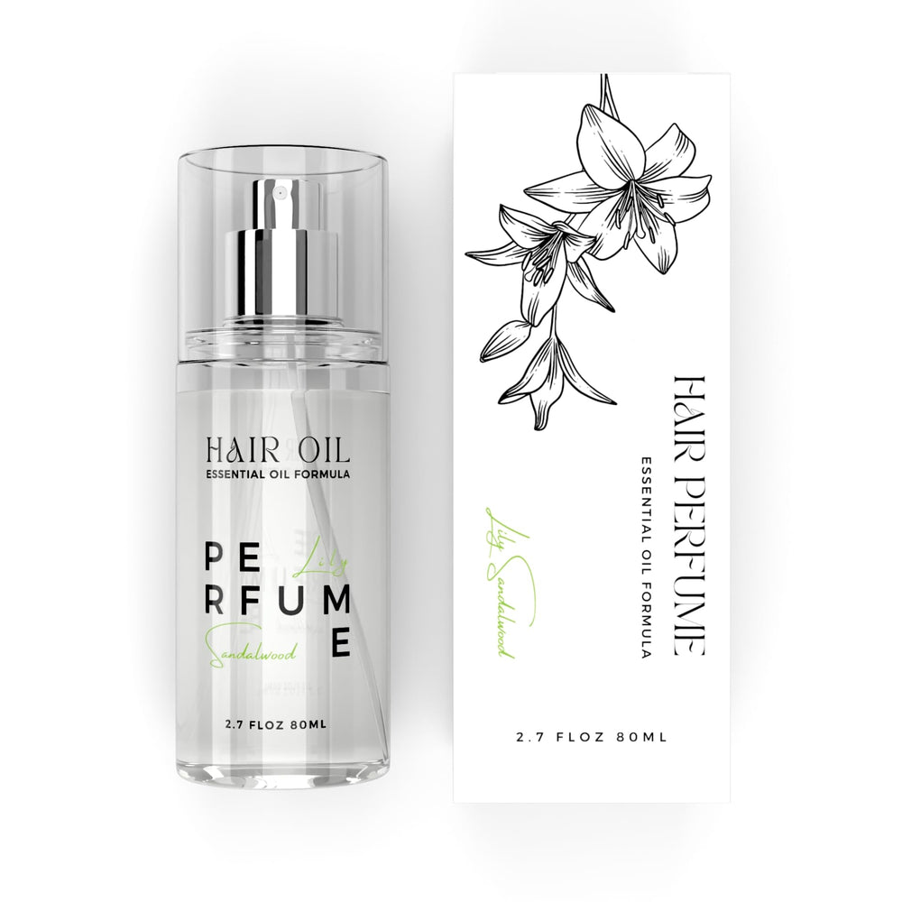 Flacon Benatu huile-parfum-cheveux Lys Santal pour un parfum durable.