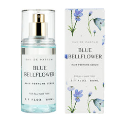 Parfum Benatu pour cheveux – Bouteille bleu Bellflower, longue tenue.
