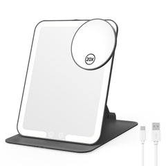 Miroir Benbilry de voyage pliant avec lumière pour maquillage précis