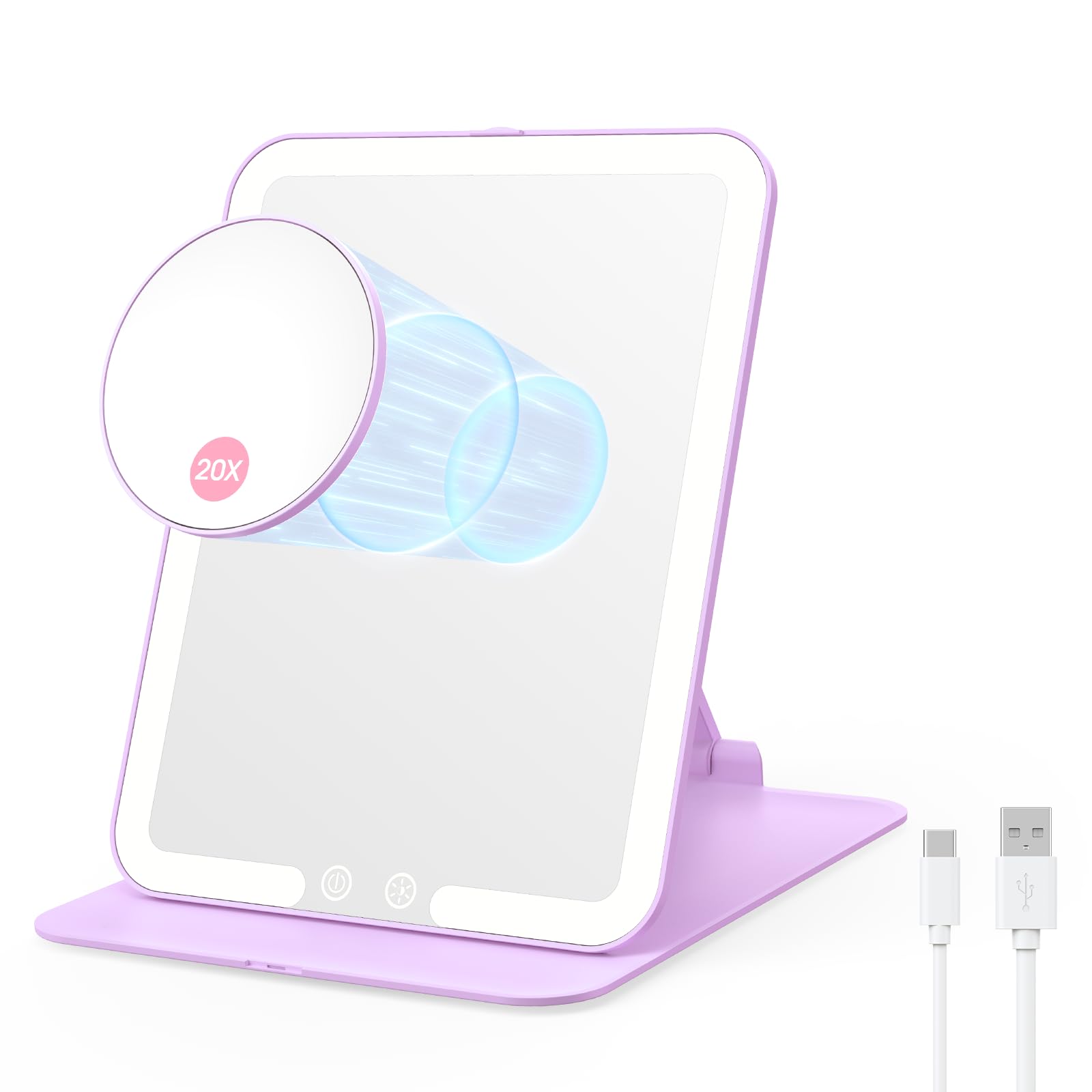 Miroir de voyage Benbilry pliant pour retouches rapides en déplacement.
